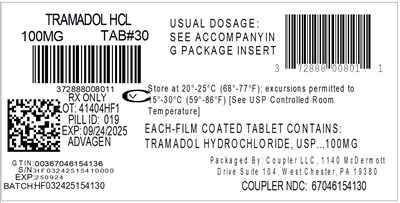 Label (72888 008 01 Tramadol HCl 100mg 67046 1541 30)